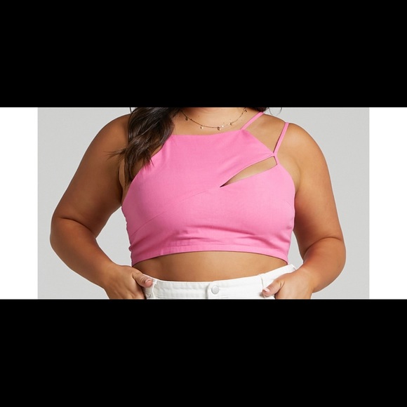 Patchico split bust crop top - Picture 2 of 5